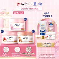 Tẩy Da Chết Dưỡng Ẩm Toàn Thân Dove Hương Lựu Đỏ & Hoa Anh Đào & Đường nâu 298g